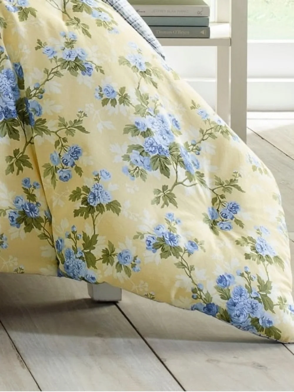 NWOT Laura Ashley Cassidy Yellow & Blue Floral KING Duvet Cover 7P Bonus Set